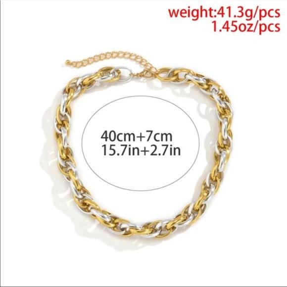 NEW PUNK STERLING SILVER CHUNKY CHOKER NECKLACE - Picture 5 of 6